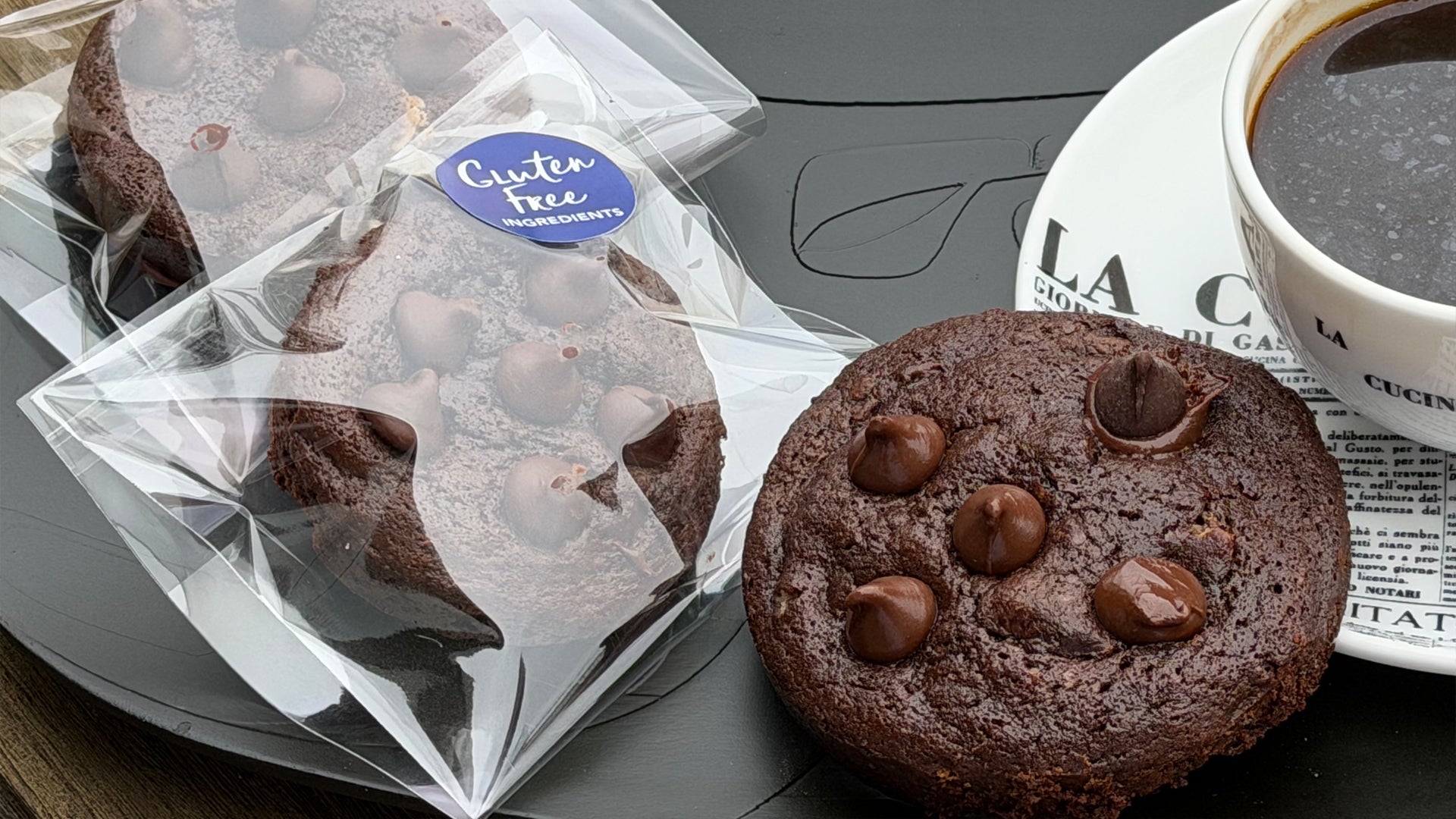 SoChockies with coffee cup